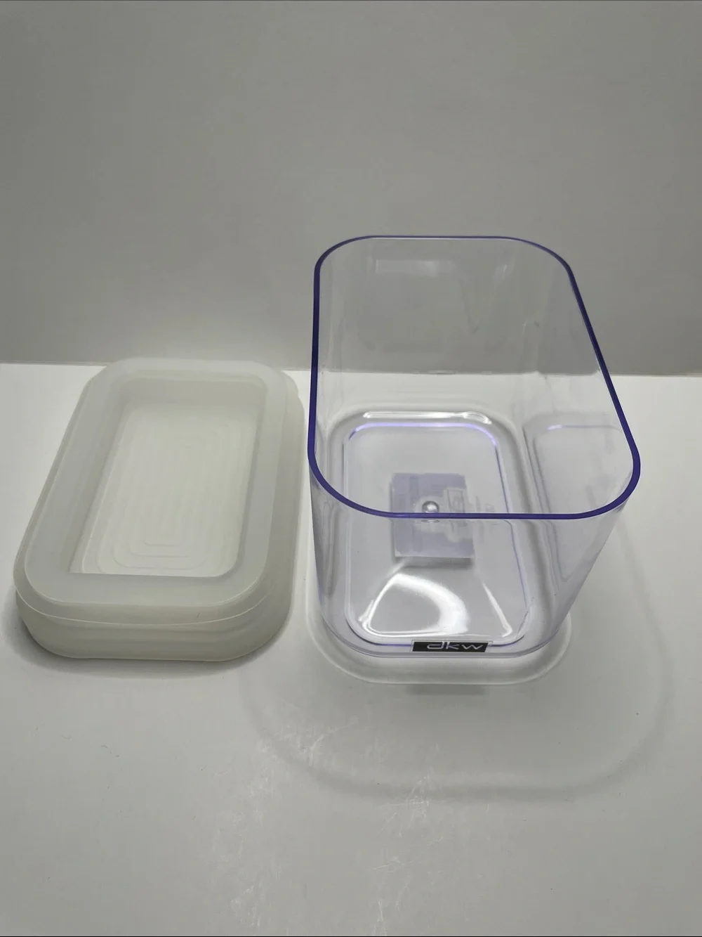 Clear Plastic Food Storage Containers with White Lids - 3-Pack